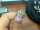 Bague 52.5 Bague en or blanc fleur diamant jaune 58 Facettes BA-42