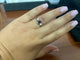 Bague 55 Bague ovale en or blanc rubis et diamants 58 Facettes BA-58
