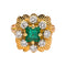 Bague 49 Bague Or jaune Emeraude, Diamant 58 Facettes 4937790RV