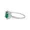 Bague 58 Bague Or blanc Emeraude, Diamant 58 Facettes 4951642CN