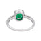 Bague 58 Bague Or blanc Emeraude, Diamant 58 Facettes 4951642CN