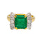 Bague 57 Bague Or jaune Emeraude, Diamant 58 Facettes 4960095CN