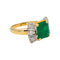Bague 57 Bague Or jaune Emeraude, Diamant 58 Facettes 4960095CN
