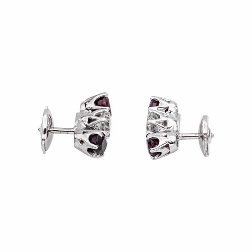 Boucles d'oreilles Boucles d'oreilles Or blanc Diamant, Rubis 58 Facettes 5039430RV