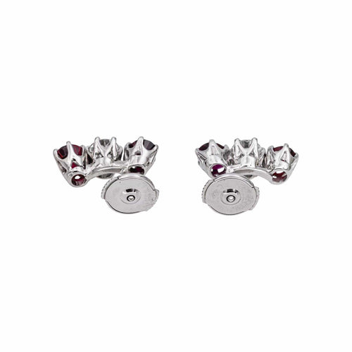 Boucles d'oreilles Boucles d'oreilles Or blanc Diamant, Rubis 58 Facettes 5039430RV