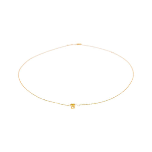 Collier Dinh Van Collier Cube Or jaune Saphir jaune 58 Facettes 5094210RV