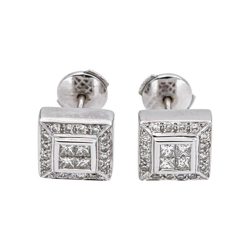 Boucles d'oreilles Boucles d'oreilles Or blanc Diamant 58 Facettes 5117971CN