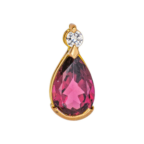 Pendentif Pendentif Or rose Tourmaline, Diamant 58 Facettes 5063527CN
