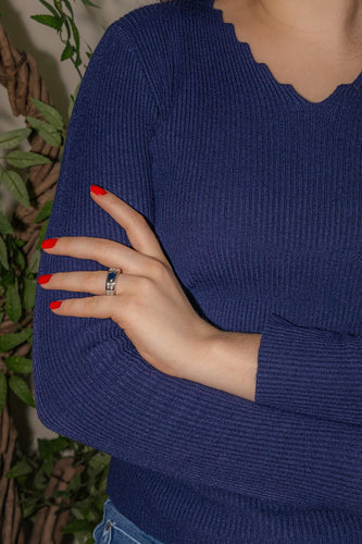 Bague 54 Bague Or blanc Saphir, Diamant 58 Facettes 5106091CN