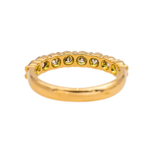 Bague 54 Bague  Demi-alliance  Or jaune Diamant 58 Facettes 5114924CN