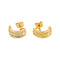 Boucles d'oreilles Boucles d'oreilles Demi créoles Or jaune Diamant 58 Facettes 5177684RV