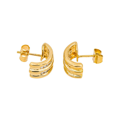 Boucles d'oreilles Boucles d'oreilles Demi créoles Or jaune Diamant 58 Facettes 5177684RV