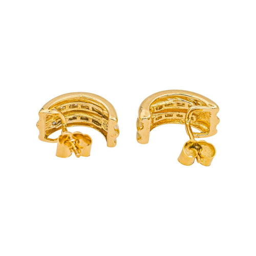 Boucles d'oreilles Boucles d'oreilles Demi créoles Or jaune Diamant 58 Facettes 5177684RV