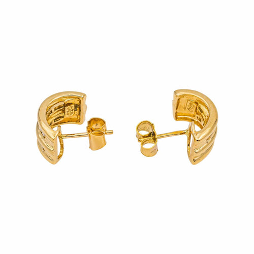 Boucles d'oreilles Boucles d'oreilles Demi créoles Or jaune Diamant 58 Facettes 5177684RV