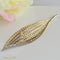 Pendentif Brosche feuille en or jaune 18 carats et diamants 7,50 ct 58 Facettes 1702