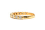 Bague 54 Alliance demi-américaine contemporaine en or jaune 18 carats et diamants taille brillant 58 Facettes 22695