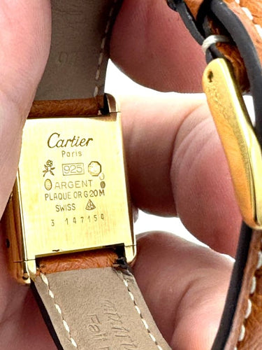 Montre Cartier Tank Must - Montre vermeil avec coffret 58 Facettes 260016