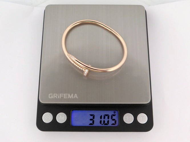 Bracelet bracelet CARTIER juste un clou crb604851 or rose 18k & 32 diamants 58 Facettes 272554