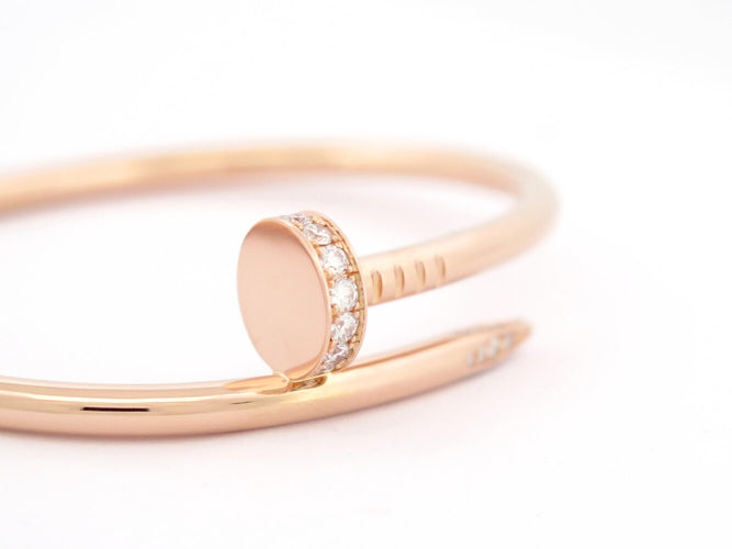 Bracelet bracelet CARTIER juste un clou crb604851 or rose 18k & 32 diamants 58 Facettes 272554