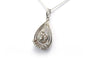 Pendentif Pendentif Art déco en or blanc 18 carats serti de diamants taille brillant (0,97 ct) 58 Facettes 22768