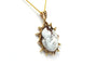 Pendentif Pendentif Art déco en or jaune 18 carats avec camée, perles et diamants 58 Facettes 22704