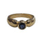 Bague 53 Bague - Saphir bleu en or jaune 18k 58 Facettes S41