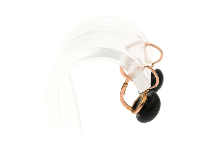 Boucles d'oreilles Boucles d'oreilles Napoléon III en or rose 18 carats serties de jais 58 Facettes B307