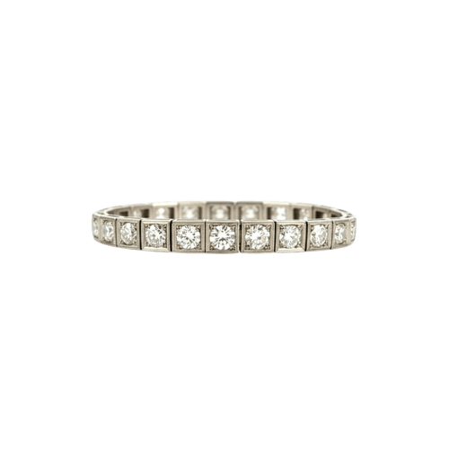 Bracelet Romolo Verga - Bracelet rivière en platine et diamants env. 10 carats 58 Facettes 90852-ac12752
