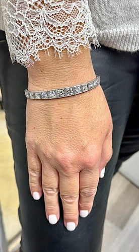 Bracelet Romolo Verga - Bracelet rivière en platine et diamants env. 10 carats 58 Facettes 90852-ac12752