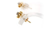 Boucles d'oreilles Boucles d'oreilles Art déco en or jaune 18 carats et diamants taille brillant (0,08 ct) 58 Facettes B722