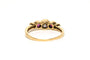 Bague 54 Alliance demi-américaine contemporaine en or jaune 18 carats, rubis et diamants 58 Facettes 21952