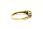 Bague 54 Alliance demi-américaine contemporaine en or jaune 18 carats, rubis et diamants 58 Facettes 21952