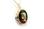 Pendentif Pendentif années 1950 en or jaune 18 carats et émail de Limoges 58 Facettes 22809