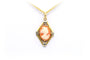 Pendentif Pendentif Art déco en or jaune et blanc 18 carats serti d’un camée 58 Facettes 23058