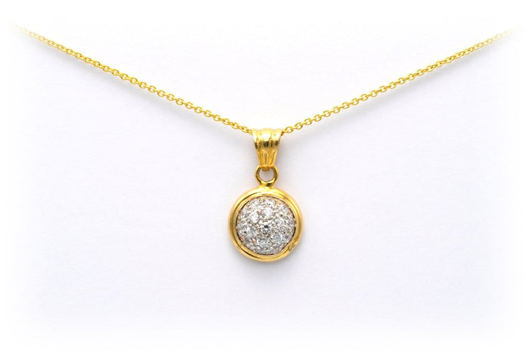 Pendentif Pendentif contemporain en or jaune 18 carats et diamants 58 Facettes 22913