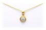 Pendentif Pendentif contemporain en or jaune 18 carats serti de diamants taille brillant 58 Facettes 22913