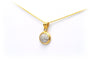 Pendentif Pendentif contemporain en or jaune 18 carats serti de diamants taille brillant 58 Facettes 22913