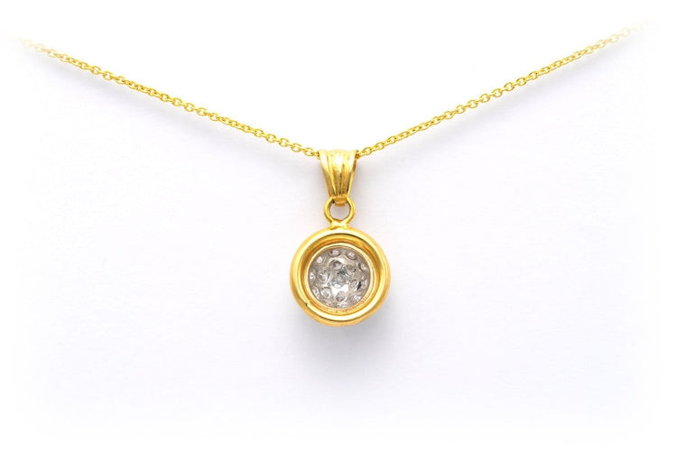 Pendentif Pendentif contemporain en or jaune 18 carats et diamants 58 Facettes 22913