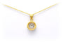 Pendentif Pendentif contemporain en or jaune 18 carats serti de diamants taille brillant 58 Facettes 22913