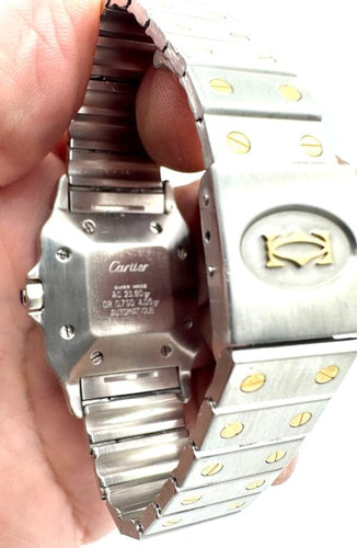 Montre Cartier Santos - Montre en or jaune et acier, réf. 2961 58 Facettes 260002