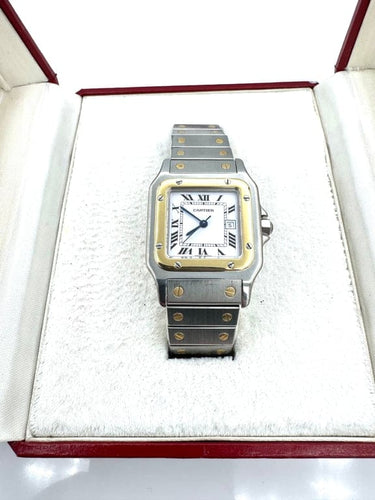 Montre Cartier Santos - Montre en or jaune et acier, réf. 2961 58 Facettes 260002