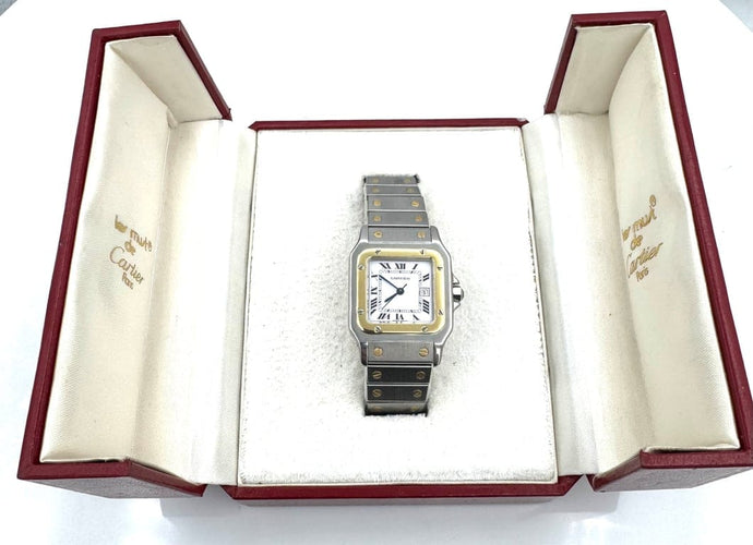 Montre Cartier Santos - Montre en or jaune et acier, réf. 2961 58 Facettes 260002