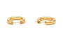 Boucles d'oreilles Boucles d'oreilles créoles contemporaines en or jaune 18 carats 58 Facettes B664