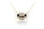 Pendentif Pendentif contemporain en or blanc 18 carats serti de diamants taille brillant (0,465 ct) 58 Facettes 22454