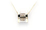 Pendentif Pendentif contemporain en or blanc 18 carats serti de diamants taille brillant (0,465 ct) 58 Facettes 22454