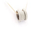 Pendentif Pendentif contemporain en or blanc 18 carats serti de diamants taille brillant (0,465 ct) 58 Facettes 22454