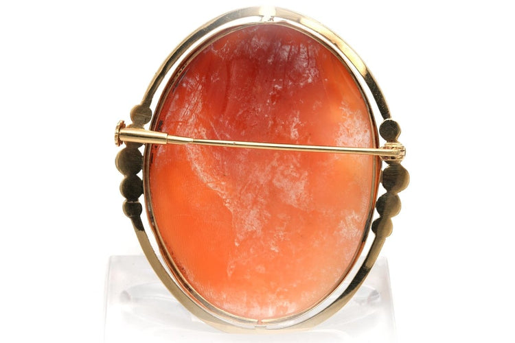 Broche Broche Art déco en or jaune 18 carats sertie d’un camée 58 Facettes B363