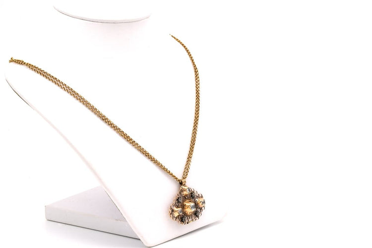 Collier Collier Napoléon III en or jaune 18 carats et diamants taille rose 58 Facettes B485