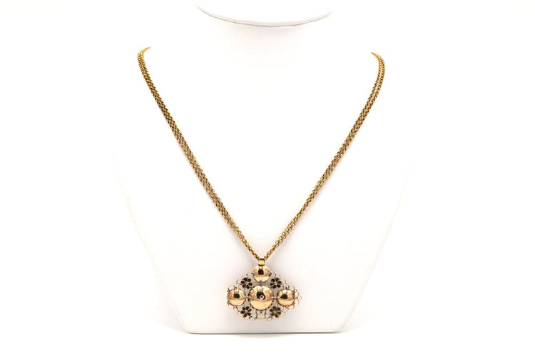 Collier Collier Napoléon III en or jaune 18 carats et diamants taille rose 58 Facettes B485