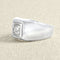Bague 54 Chevalière jonc en or blanc 18 carats et diamant naturel 58 Facettes 61000370